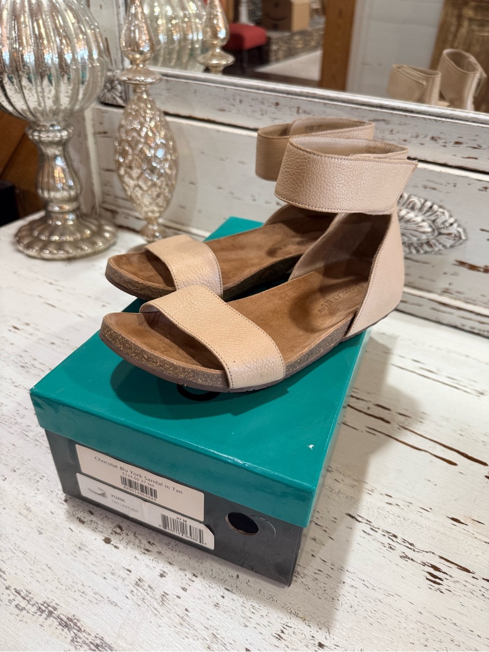 Chocolat Blu Tan Ankle-Strap Sandals